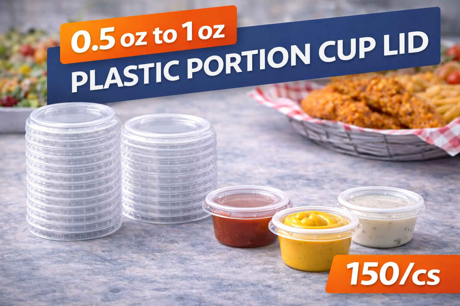 0.5 oz to 1 oz Plastic Portion Cup Lid