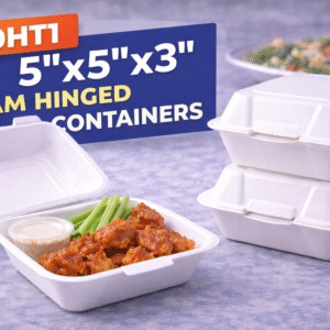 50HT1- 5x5x3 Foam Hinged Containers