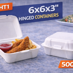 60ht1 6x6x3 Foam Hinged Containers 500/cs
