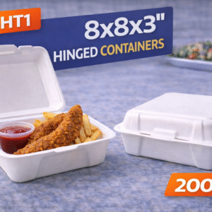 85HT1 8x8x3 Foam Hinged Containers 200/cs