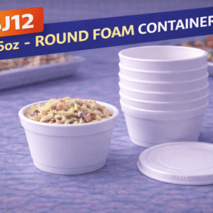6SJ12 - 6oz- Round Foam Container by Patel Sales Online