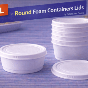 6JL Round Foam Containers Lids by Patel Sales Online