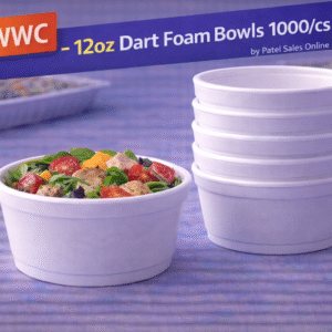 12BWWC - 12oz Dart Foam Bowls 1000/cs by Patel Sales 