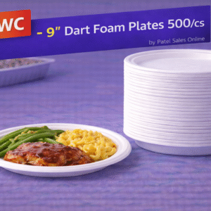 9PWC – 9″ Dart Foam Plates 500/cs by Patel Sales