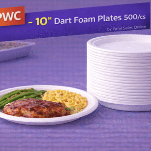 10PWC -10″ Dart Foam Plates 500/cs by Patel Sales