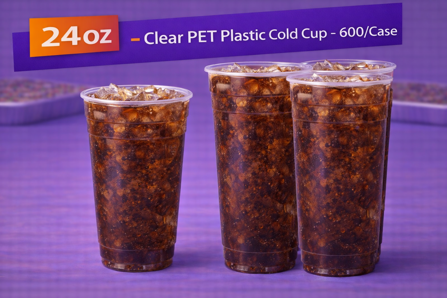 24 oz Clear PET Plastic Cold Cup - 600/Case by Patel Sales
