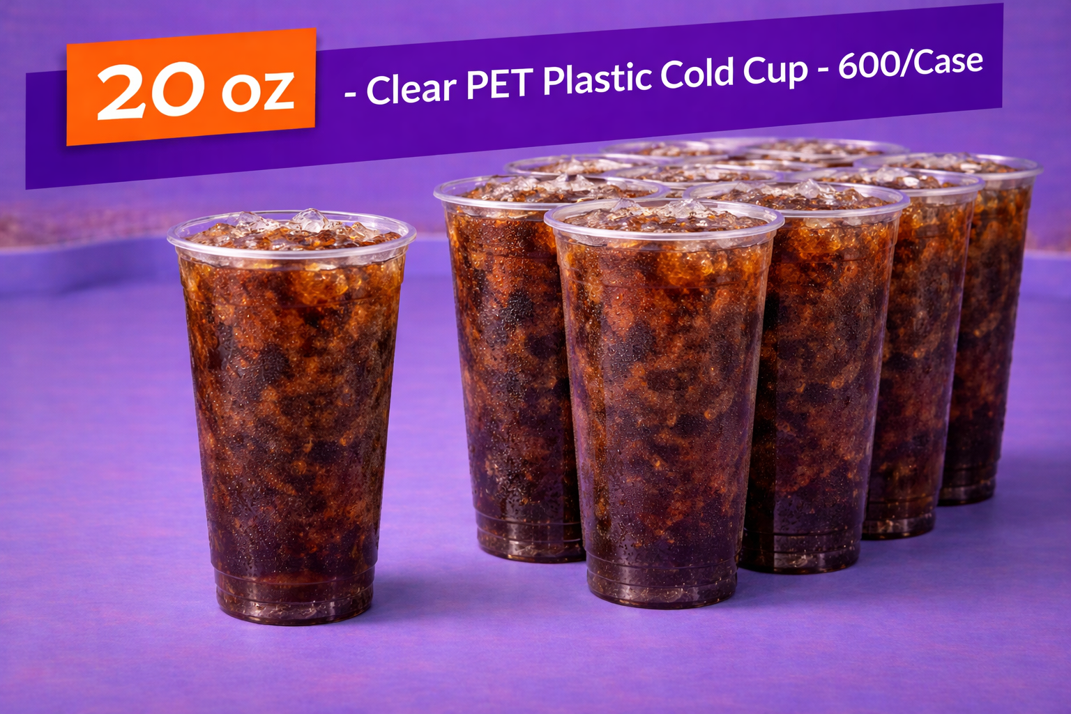 20 oz Clear PET Plastic Cold Cup - 600/Case by Patel Sales