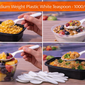 Medium Weight Plastic White Teaspoon - 1000/Case by Patel Sales 