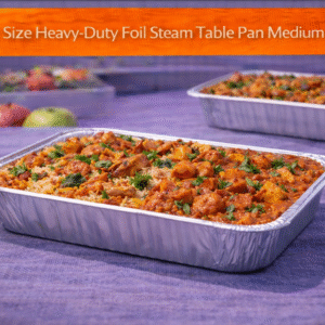 Half Size Heavy-Duty Foil Steam Table Pan Medium 100/cs by Patel Sales