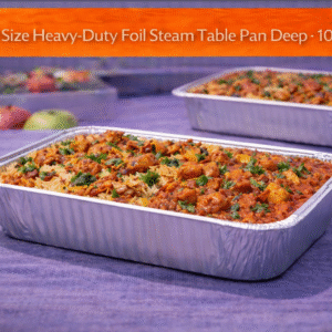 Half Size Heavy-Duty Foil Steam Table Pan 100/cs by Patel Sales