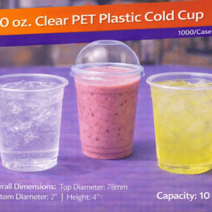 10 oz. Clear PET Plastic Cold Cup - 1000/Case by Patel Sales
