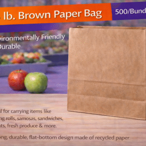25 lb. Brown Paper Bag - 500/Bundle by Patel Sales