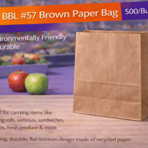 1/6 BBL #57 Brown Paper Bag - 500/Bundle by Patel Sales 