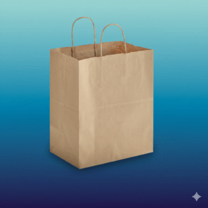 10" x 7" x 13" Heavy Natural Kraft Paper Handle Bags - 250/Bundle