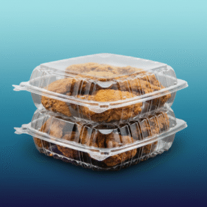 C95PST1 ClearSeal Hinged OPS Plastic Container 9" x 9 1/2" x 3" - 200/cs