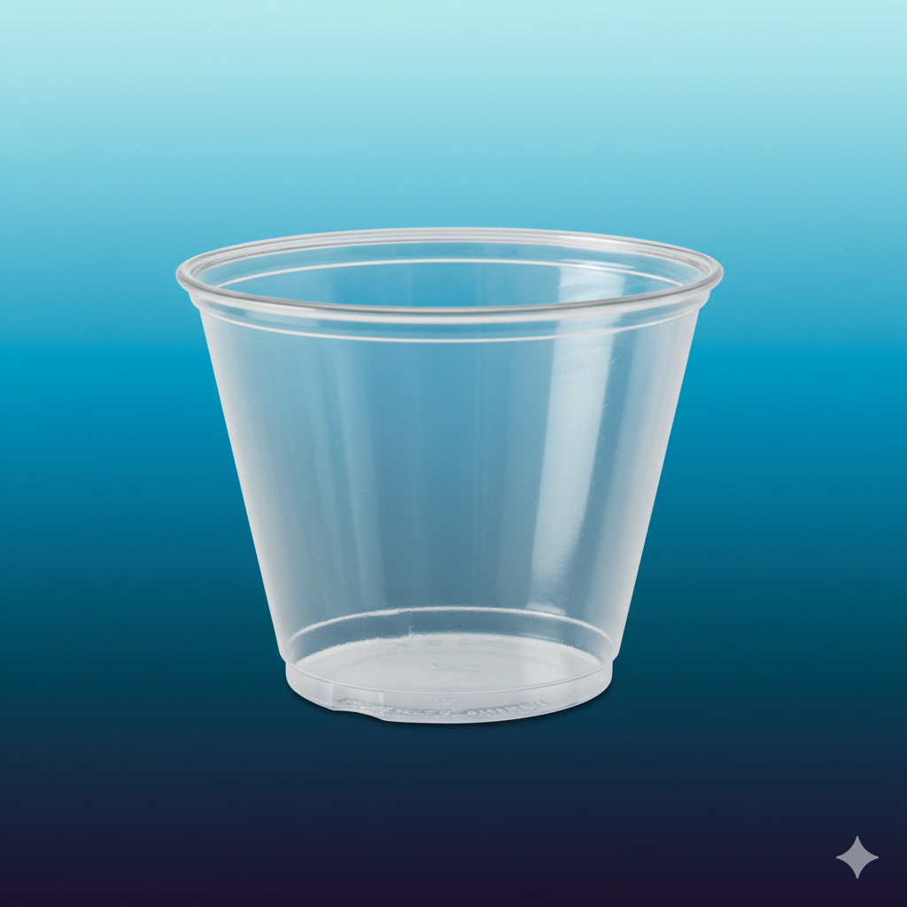 9 oz. Squat Clear PET Plastic Cold Cup - 1000/Case