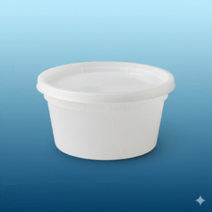 12 oz Microwaveable Translucent Heavy Duty Deli Container and Lid Combo Pack - 240/Case