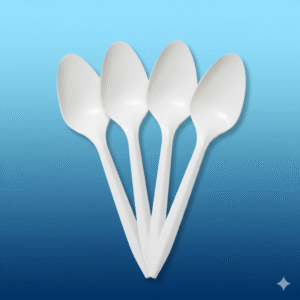 Medium Weight Plastic White Teaspoon - 1000/Case
