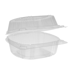 Pactiv YCI8-1160 Clearview Smartlock Plastic Hinged Containers 5.8" x 6" x 3" - 500/Case 1